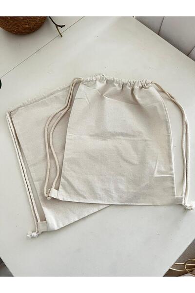 HelloPunch&Bags Baskısız Ham Bez Çanta %100 Pamuk | 35x42 Cm | Doğal Renk Pun...