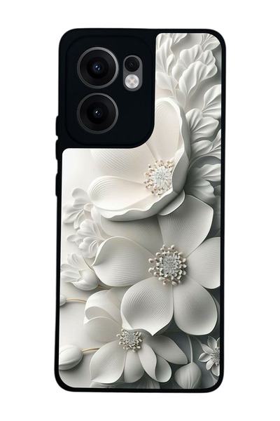 OPPO Reno 13F Uyumlu Baskılı, Mat Siyah,Yumuşak Silikon, Koruyucu,Şok Emici Kapak,Kılıf