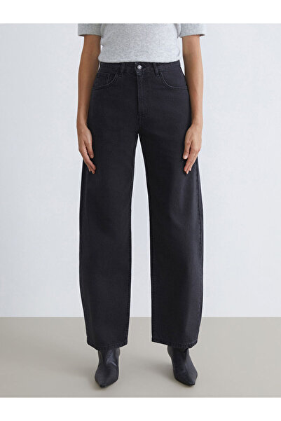 LC Waikiki Gray Barrel Fit Women's Jean Pants