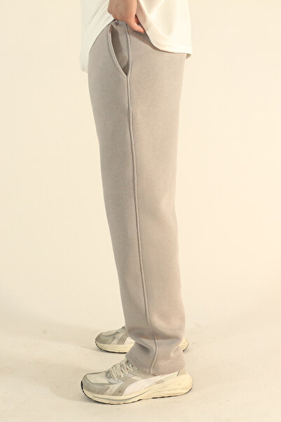 EydaMoon Ανδρικό παντελόνι από μάλλινο ύφασμα χειμερινό παντελόνι με φαρδύ πόδι