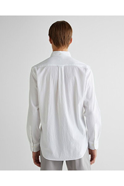Gant Men's White Regular Fit Button Collar Shirt