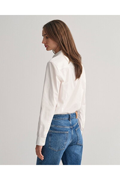 Gant Women's White Slim Fit Classic Collar Oxford Shirt