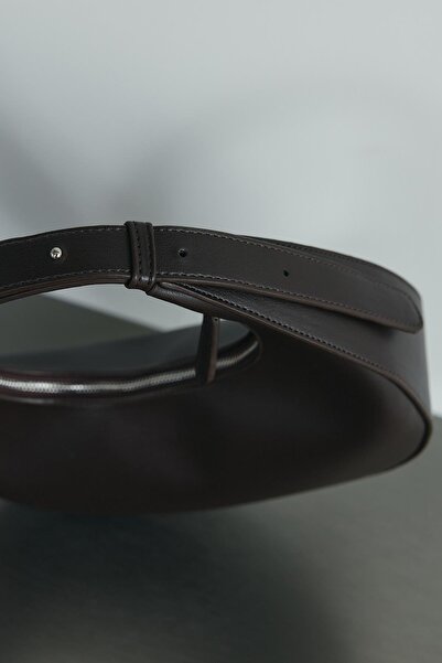 Suud Collection Kahverengi Rosa Mini Deri Çanta