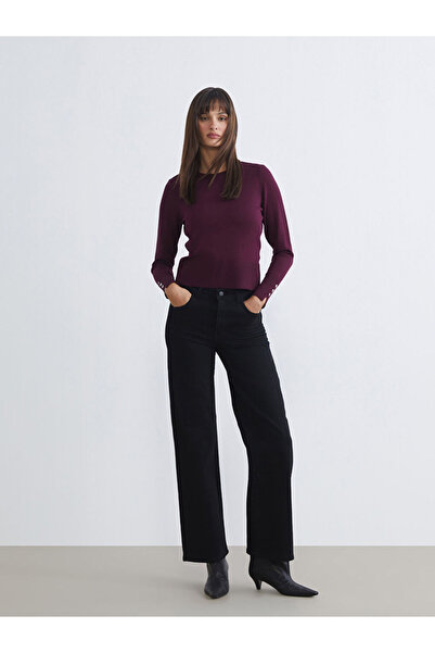 LC Waikiki Black Wideleg Women's Jeans