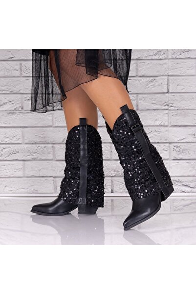 Botinelli Women's Black Boots Made of Ecological Leather Zayra, 38