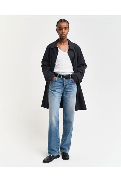 Gant Women's Cream V-Neck Knit Sweater