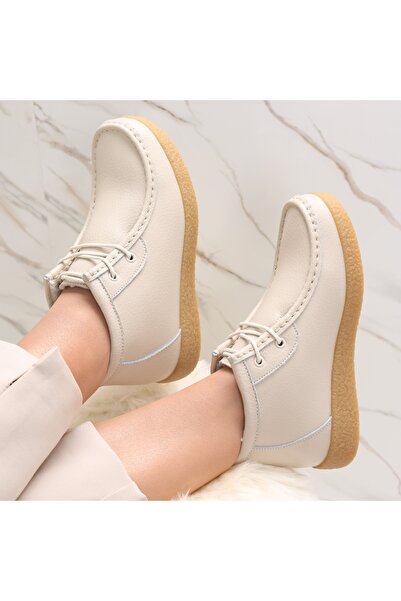 Botinelli Women's Beige Fur-lined Boots Made of Genuine Leather Musina, 36