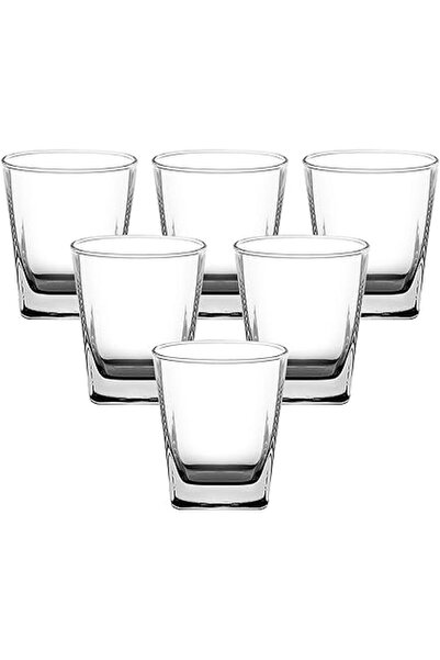 The Bros مجموعة أكواب بلازا روك الزجاجية، 6 قطع، سعة 195 مل، كأس سكوتش قديم الطراز من لوبول ويسكي