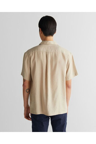 Gant Men's Beige Short Sleeve Shirt
