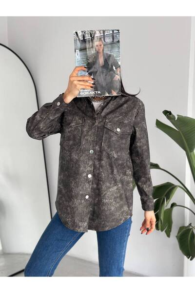 GenelTedarik Eskitilmiş Deri Gömlek