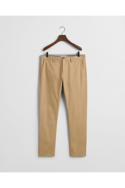 Gant Men's Beige Slim Fit Chino Trousers