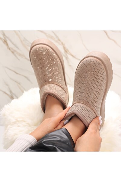 Botinelli Women's Khaki Fur-lined Boots Made of -Suede Leather Arivalo, 41