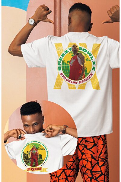 Fuddy Moda Унисекс тениска Breezy Bowl Stadium Series с печат на гърба, тенис...