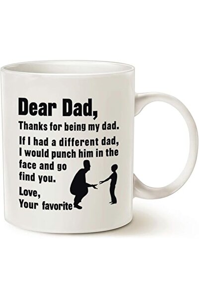 The Bros كوب قهوة مضحك لعيد الأب - ١١ أونصة أبيض هدية للأب