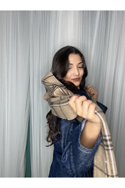 laviyonsa Χοντρό χειμωνιάτικο μάλλινο κασκόλ & σάλι με φούντα μοντέλο ζυμαρικών