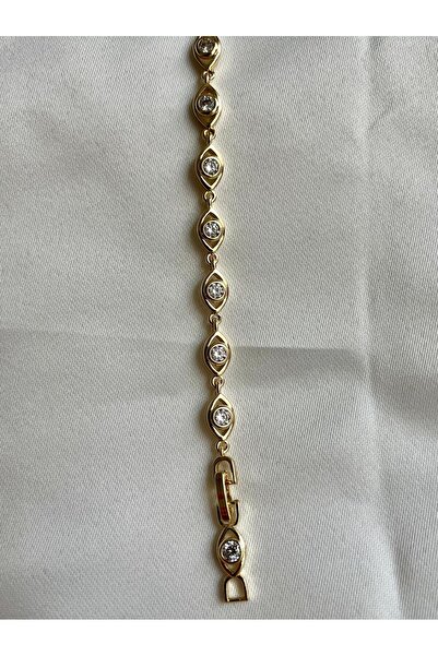 yeknova Xuping 14K Gold Rengi Kuyumcu İşçiliği Damla Model Zirkon Taş Detay Kararmaz Kadın Bileklik