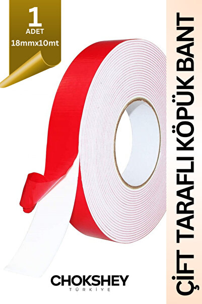 Onba Çift Taraflı Köpük Bant Kırmızı Beyaz Güçlü Yapışkan Esnek Kullanım - 18...