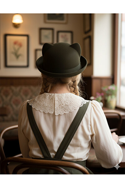 Namaste Vintage Cat-Eared Model Melon Felt Hat