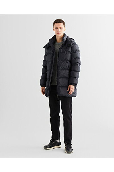 Gant Men's Black Hooded Coat
