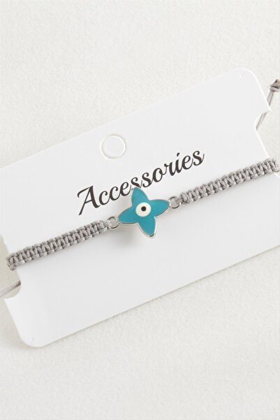 Marsilyan Flower Evil Eye Macrame Braided Bracelet