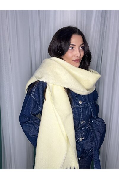 laviyonsa Pasta-Style Fringed Thick Winter Wool Scarf & Shawl