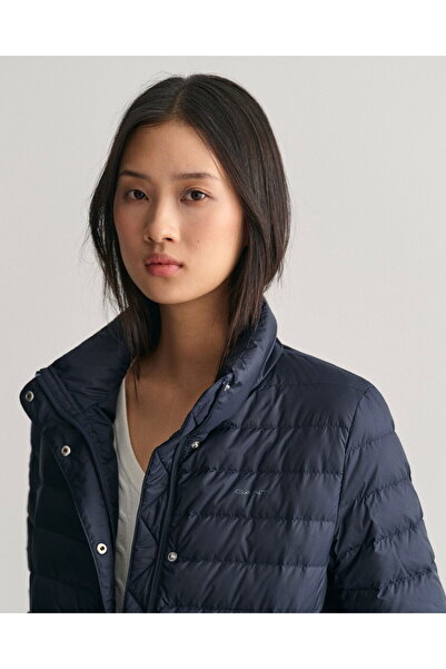 Gant Kadın Lacivert Dik Yaka Kaz Tüyü Mont