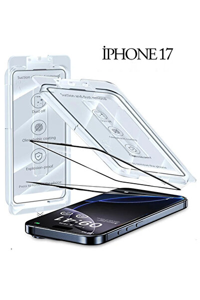 full Cover Glass Screen Protector with Easy Installation Apparatus for iPhone 17