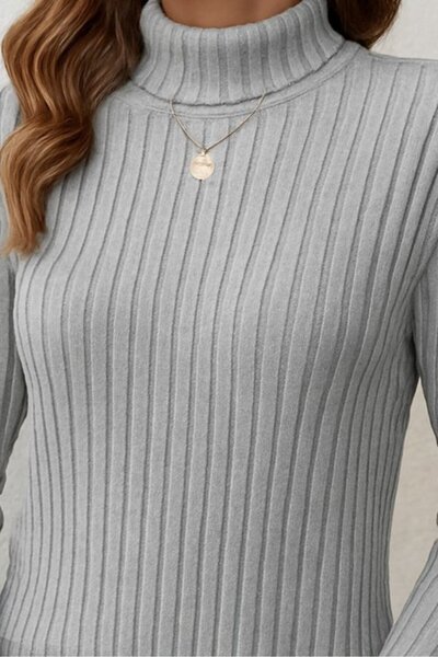 babatr.com Women's Long Sleeve Turtleneck Side Slit Hoodie Camisole Blouse