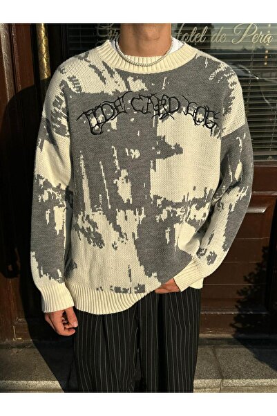 MR.FREGOLİ Vintage Nakışlı Oversize Kazak