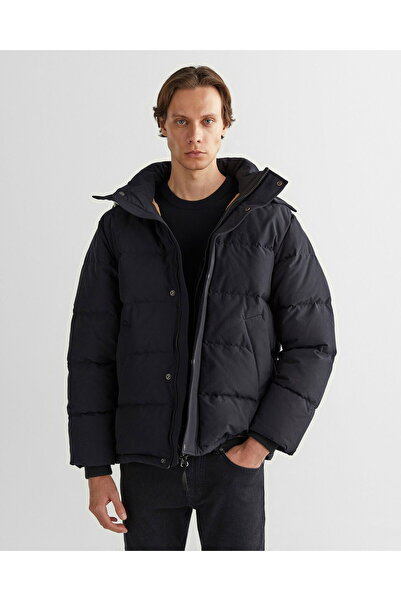Gant Men's Black Hooded Goose down Coat