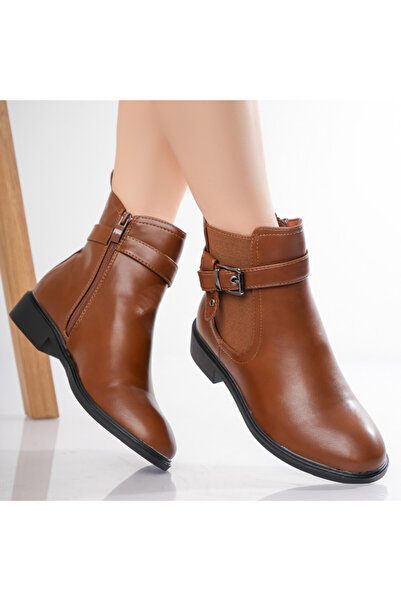 Botinelli Ghete damă Camel din piele Haga, culoarea 36