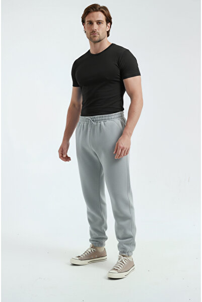 Sizce Moda Light Smoked Men's Regular Sweatpants with Elasticated Legs, 3 Thr...