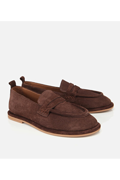 Hotiç Kadın Deri Kahverengi Yumuşak Dokulu Günlük Loafer