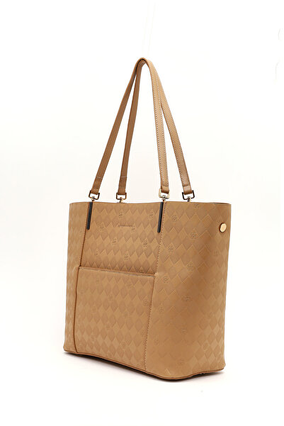 Derimod Women's Tan Printed Shoulder Bag 25Sbd201326