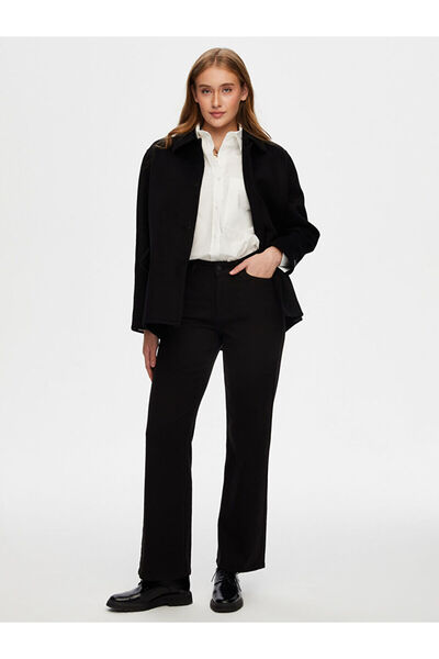 Faik Sönmez Kaşmir Karışımlı Önden Düğmeli Kaban W26KBN010