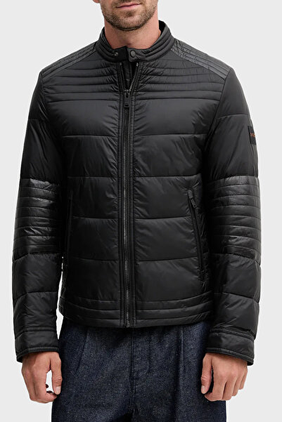 BOSS Kapitoneli Regular Fit Dik Yaka Fermuarlı Mont Erkek MONT 50543624 001