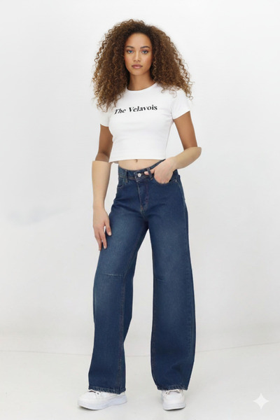 The Velavois Women's Baggy Jeans with Wide Legs