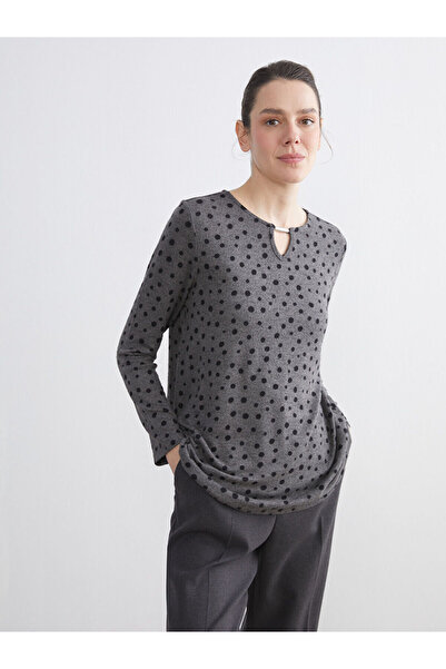 LC Waikiki New Season Crew Neck Polka Dot Blouse