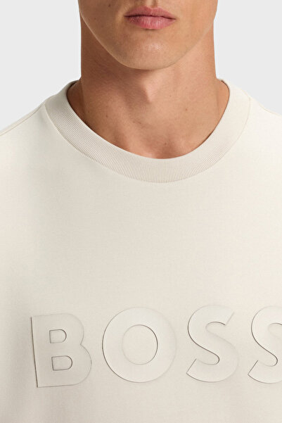 BOSS Pamuklu Regular Fit Bisiklet Yaka Logolu Sweat Erkek SWEAT 50506119 131