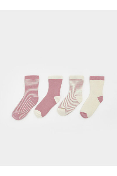 LC Waikiki Baby Girls' Terry Ankle Socks 4-packs