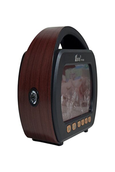 ULTRATEKNO FP-535 El Fenerli Büyük Boy Bluetooth Hoparlör Ahşap Şömine Görünümlü Nostaljik FM Radyo