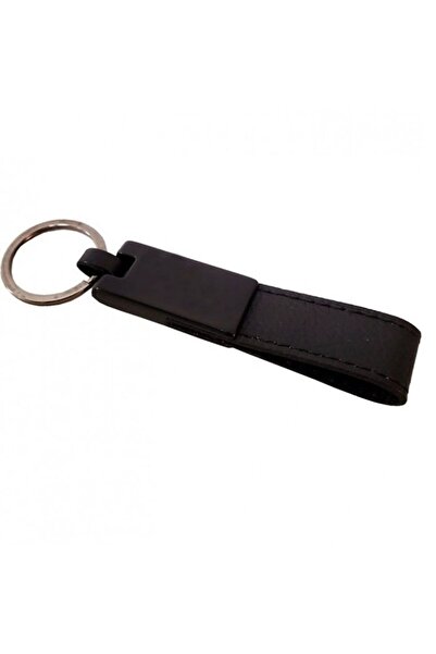Skygo Leather Metal Black Keychain