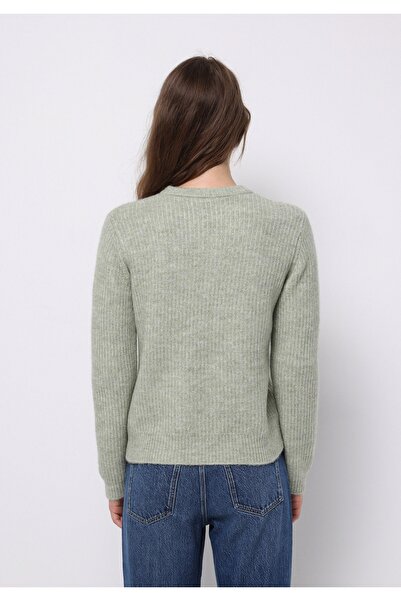 Colin's Regular Fit Yuvarlak Yaka Düz Kadın Yeşil Kazak