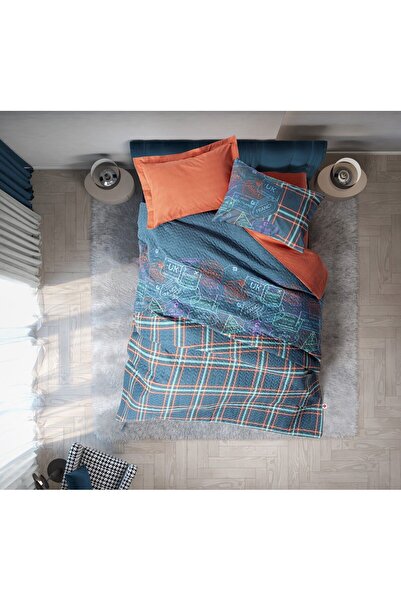 ŞENER HOME Cottonbox Young Room Single Person Complete Set Pleds Cinnamon