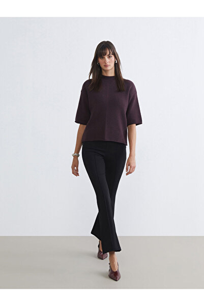 LC Waikiki Pantaloni negri pentru femei, cu croiala extra-îngustă, cu picioar...