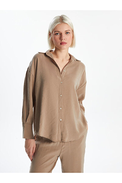 LC Waikiki Beige Loose Fit Women's Shirt