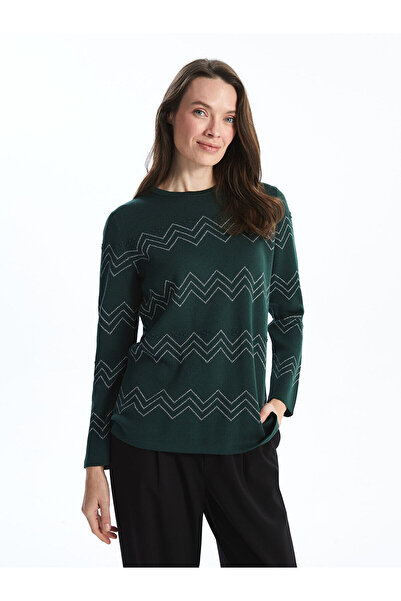 LC Waikiki Pulover de damă cu model cu guler rotund - W4cy46z8
