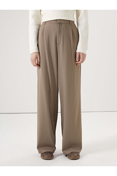 LC Waikiki Brown Loose Fit Women's Trousers