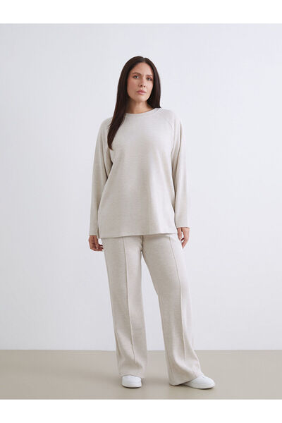 LC Waikiki Peak New Season Plus Size Women's Sweatpants with Elastic Waist