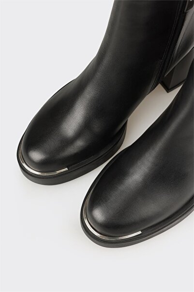Elle Shoes Siyah Deri Kadın Günlük Bot